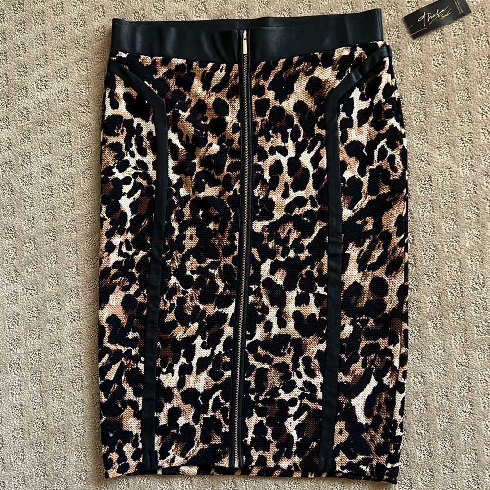 NWT Thalia Sodi Leopard Skirt - Picture 2 of 7